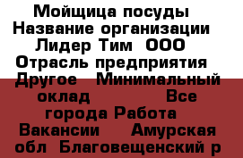 Мойщица посуды › Название организации ­ Лидер Тим, ООО › Отрасль предприятия ­ Другое › Минимальный оклад ­ 12 000 - Все города Работа » Вакансии   . Амурская обл.,Благовещенский р-н